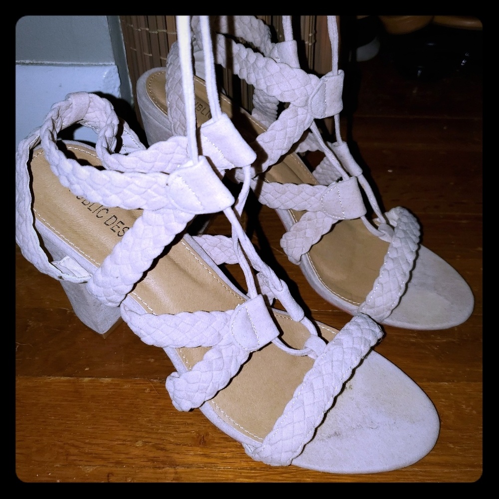 Public desire lace up heels